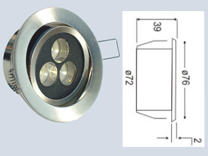 Cabınet 3`lü Set Armatür Ledli 12V/3W